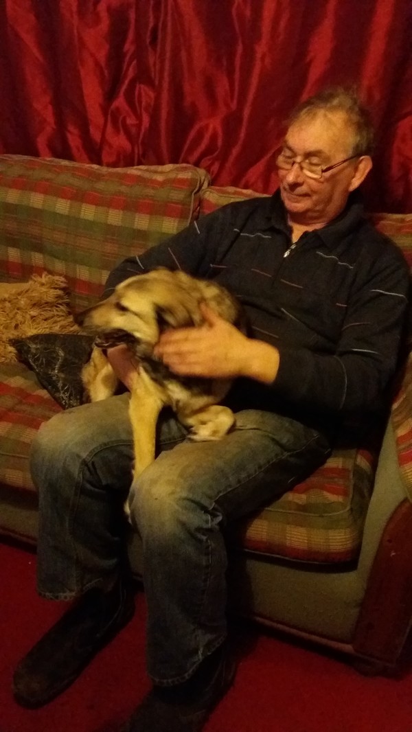 Gwynne with a dog